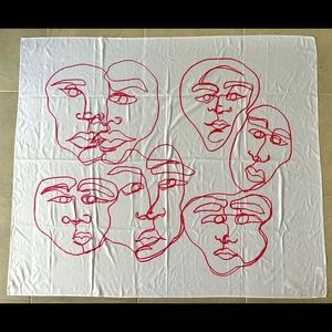 Abstract faces tapestry
